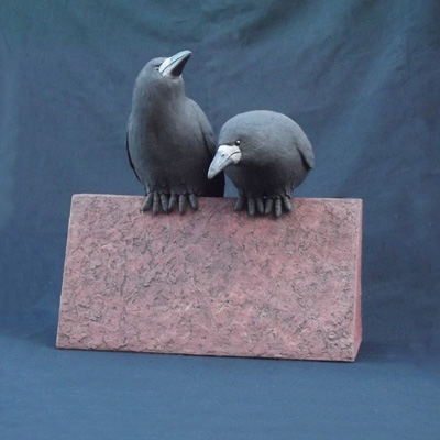 Rook pair on plinth